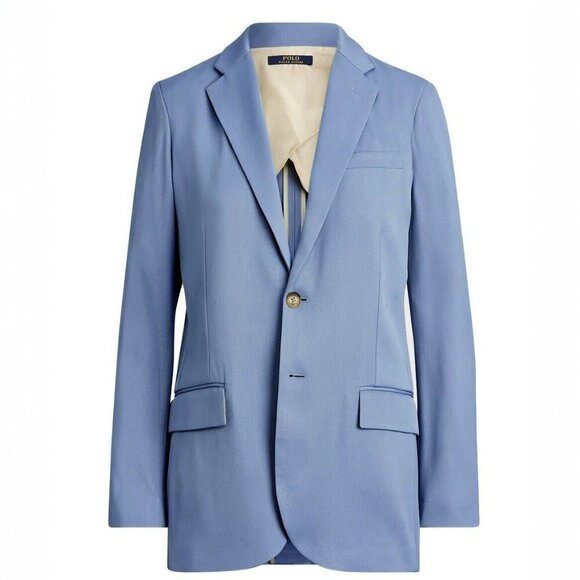 NWT Polo Ralph Lauren Blazer Sport Coat Jacket In Chanel Blue Women’s - Size 8 - Picture 1 of 11